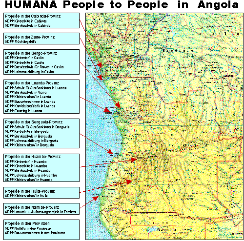 HUMANA People to People-Projekte in Angola